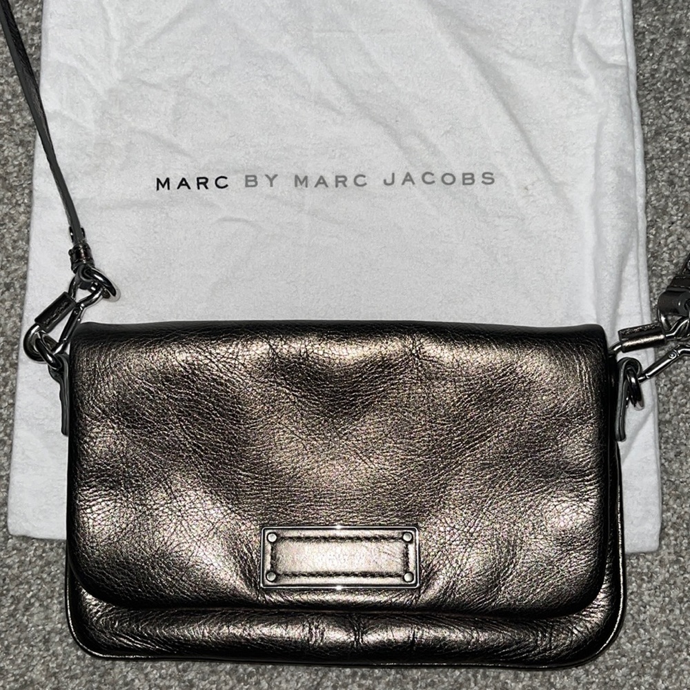 Pewter leather Marc Jacob cross body